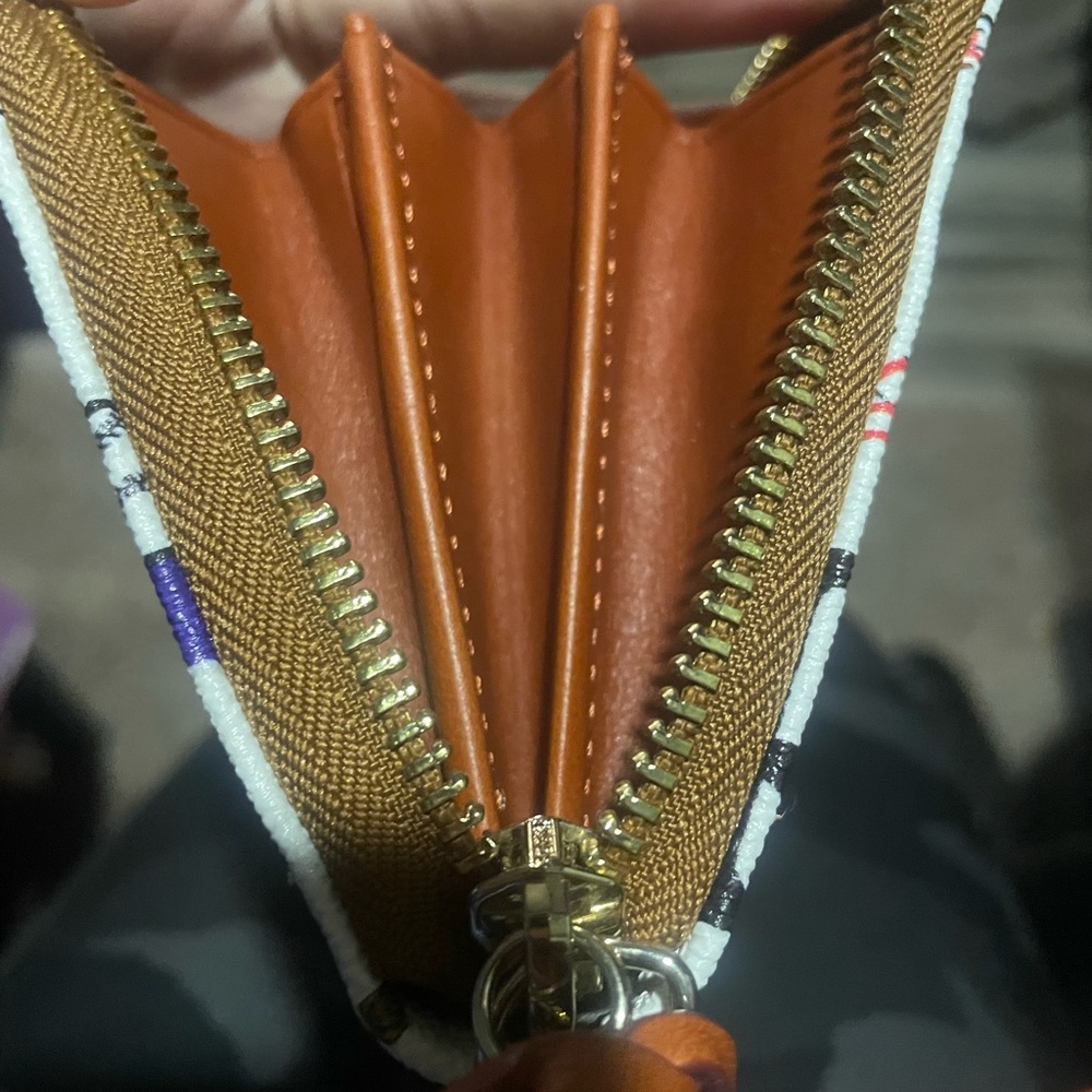 Dooney & Bourke Baseball Themed Wallet - White and Red - Picture 10 of 13
